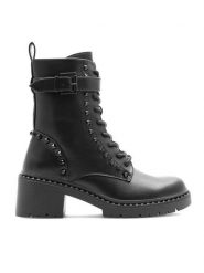 Jenny Fairy Trzewiki ADA H60129-1 Czarny. Czarne botki Jenny Fairy, bez wzorów, z syntetyku, bez obcasa, na słupku, bez zapięcia. Za 179.99 zł.