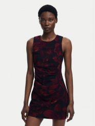 Desigual Sukienka koktajlowa Petofrunce 25WWVW20 Bordowy Slim Fit. Czerwone sukienki Desigual, s, bez wzorów, z wiskozy, wizytowe, bez kołnierzyka, bez ramiączek. Za 489.99 zł.
