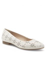 Lasocki Baleriny RST-KAJA-27 Biały. Białe baleriny Lasocki, bez wzorów, ze skóry, bez obcasa. Za 169.99 zł.