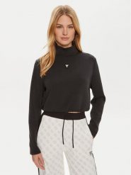 Guess Bluza Olympe V4YQ05 KCAY2 Czarny Regular Fit. Czarne bluzy Guess, xxs, z aplikacjami, z syntetyku, bez kaptura. Za 319.99 zł.