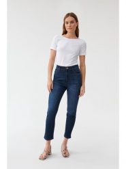 TATUUM Dżinsy - Slim fit - w kolorze granatowym rozmiar: 34. Niebieskie jeansy Tatuum, z aplikacjami. Za 92.42 zł.