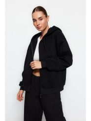 Trendyol Bluza w kolorze czarnym rozmiar: XS. Czarne bluzy Trendyol, xs, bez wzorów, bez kaptura. Za 86.99 zł.