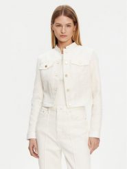 Guess Kurtka jeansowa W5GL23 WH610 Écru Regular Fit. Kurtki Guess, xxl, z aplikacjami, z jeansu, bez kaptura. Za 379.99 zł.