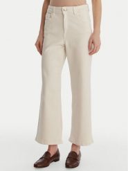 Marella Spodnie materiałowe Hobby 2615131271 Écru Straight Fit. Spodnie materiałowe Marella, bez wzorów, z bawełny. Za 499.99 zł.