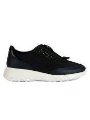 Geox Sneakersy "Dalleniee" w kolorze czarnym rozmiar: 36. Czarne trampki Geox, bez wzorów, z gumy, bez zapięcia. Za 154.07 zł.