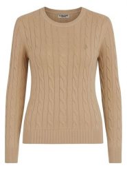 U.S. Polo Assn. Sweter w kolorze beżowym rozmiar: L. Brązowe swetry U.S. Polo Assn., l, bez wzorów, z bawełny, bez ramiączek. Za 197.17 zł.