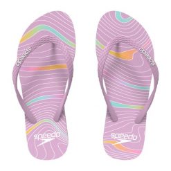 Klapki japonki damskie Speedo Flip Flop. Czerwone klapki Speedo, bez wzorów, bez obcasa. Za 79.99 zł.