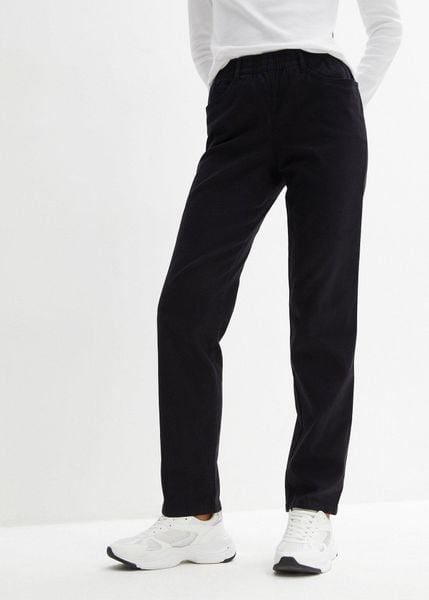 Jeansy i spodnie z diagonalu (zestaw 2 par). Niebieskie jeansy bonprix, bez wzorów. Za 189.99 zł.
