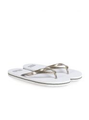 Champion Japonki "Siesta" | S10637 | Flip Flop Siesta | Kobieta | Biały. Białe klapki Champion, bez wzorów, z materiału, bez obcasa. W wyprzedaży za 49.00 zł.