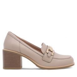 Półbuty Clara Barson. Brązowe czółenka Clara Barson, bez wzorów, bez obcasa, na obcasie, bez zapięcia. Za 149.99 zł.