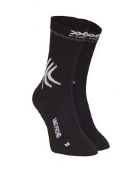 Skarpety rowerowe X-Socks Bike Pro Mid 4.0. Czarne skarpety X Socks, bez wzorów, z materiału. Za 84.00 zł.