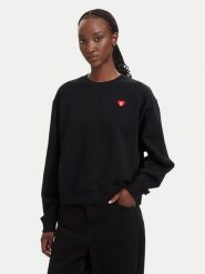 HUGO Bluza Deroxina 7 50555808 Czarny Relaxed Fit. Czarne bluzy Hugo, xxl, bez wzorów, z bawełny, bez kaptura. Za 509.99 zł.