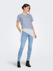 JDY Koszulka "Pisa" w kolorze błękitnym rozmiar: S. Niebieskie bluzki JDY, s, bez wzorów, z bawełny, bez kołnierzyka, bez ramiączek. Za 57.47 zł.