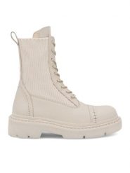 Badura Botki AHMET-03 Écru. Botki Badura, bez wzorów, ze skóry, bez obcasa, na płaskiej podeszwie, bez zapięcia. Za 429.99 zł.