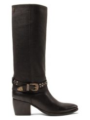 Lazamani Skórzane kozaki w kolorze czarnym rozmiar: 36. Czarne kozaki Lazamani, na zimę, bez obcasa, bez zapięcia. Za 448.99 zł.