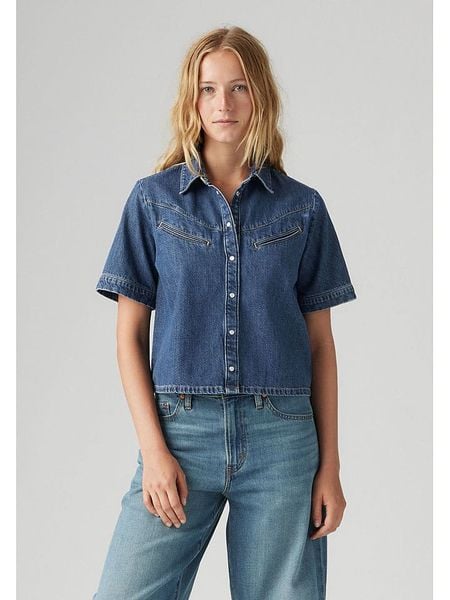 Levi's Koszula dżinsowa w kolorze niebieskim rozmiar: XL. Niebieskie koszule Levi's®, s, bez wzorów, z bawełny, bez kołnierzyka, bez ramiączek. Za 134.95 zł.