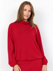 Soyaconcept® Bluza - SC-Banu Kobiety Sztuczne włókno czerwony, XS. Czerwone bluzy xs, bez wzorów, z włókna, bez kaptura. Za 139.95 zł.
