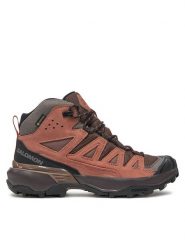 Salomon Trekkingi X Ultra 360 Leather Mid Gore-Tex L47571000 Brązowy. Brązowe obuwie sportowe Salomon, z gore-texu, bez zapięcia, trekkingowe, gore-tex. Za 799.99 zł.