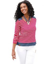 WITT WEIDEN Koszulka w kolorze czerwonym rozmiar: 48. Czerwone bluzki WITT WEIDEN, z aplikacjami, z bawełny, bez kołnierzyka, bez ramiączek. Za 48.28 zł.