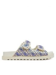 Guess Klapki FLJFDZ FAB19 Écru. Klapki Guess, z aplikacjami, ze skóry, bez obcasa. Za 409.99 zł.