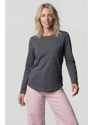 Alife and kickin Koszulka "Leabella" w kolorze antracytowym rozmiar: M. Czarne bluzki Alife and Kickin, m, bez wzorów, z bawełny, bez kołnierzyka, bez ramiączek. Za 60.99 zł.