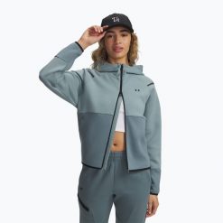 Bluza damska Under Armour Sport Terry Crew. Niebieskie bluzy sportowe Under Armour, bez wzorów, bez kaptura. Za 249.99 zł.