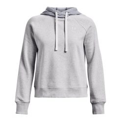 Damska Bluza Z Kapturem Rival Fleece Hoodie. Szare bluzy Under Armour, bez wzorów, z kapturem. Za 175.99 zł.