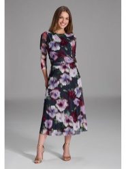 SWING Sukienka w kolorze granatowo-bordowym rozmiar: 44. Niebieskie sukienki Swing, bez wzorów, bez kołnierzyka, bez ramiączek, maxi. Za 260.99 zł.