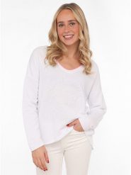 Zwillingsherz Bluza w kolorze białym rozmiar: L/XL. Białe bluzy Zwillingsherz, l, bez wzorów, bez kaptura. Za 149.66 zł.