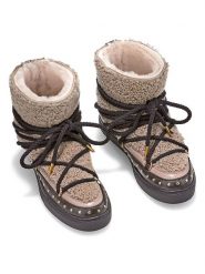 INUIKII Botki zimowe "Curly Rock" w kolorze brązowym rozmiar: 38. Brązowe botki Inuikii, na zimę, bez wzorów, z materiału, bez obcasa, bez zapięcia. Za 1,049.28 zł.