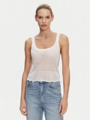 PINKO Top 104642 A2EB Z04 Biały Regular Fit. Białe topy Pinko, xs, bez wzorów, z wiskozy, bez kołnierzyka, bez ramiączek. Za 589.99 zł.