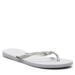 Japonki Havaianas. Szare klapki Havaianas, bez wzorów, bez obcasa. Za 59.99 zł.