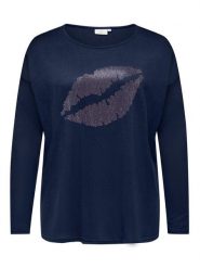 ONLY Sweter w kolorze granatowym rozmiar: S-42/44. Niebieskie swetry Only, s, bez wzorów, bez ramiączek. Za 65.23 zł.