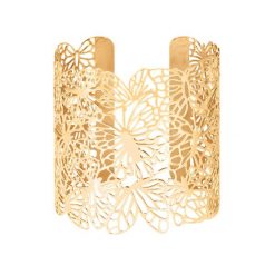 Bransoleta mankietowa Papillon pozłacana. Żółte bransoletki Lilou, pozłacane. Za 419.00 zł.