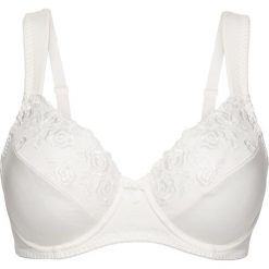 Dżinsy z gumką w talii, szeroki fason bonprix ciemny denim. Niebieskie biustonosze bonprix, bez wzorów. Za 109.99 zł.