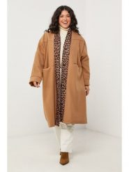 Curvy Lady Płaszcz przejściowy w kolorze jasnobrązowym rozmiar: 40/42. Brązowe płaszcze Curvy Lady, z aplikacjami, bez kaptura. Za 152.99 zł.