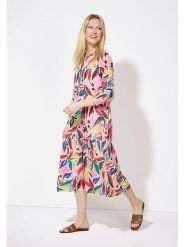 More & More Sukienka w kolorze różowym ze wzorem rozmiar: 42. Różowe sukienki More & More, bez wzorów, z bawełny, bez kołnierzyka, bez ramiączek, maxi. Za 220.45 zł.