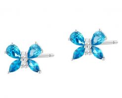 Kolczyki srebrne z cyrkoniami - motyle. Szare kolczyki Apart, z cyrkonią, srebrne. Za 119.00 zł.