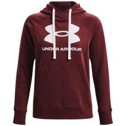 Bluza damska Under Armour Rival Fleece Logo Hoodie. Czerwone bluzy Under Armour, xl, bez wzorów, bez kaptura. Za 186.99 zł.
