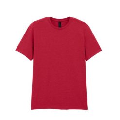 Bawełniana Koszulka Unisex Dla Dorosłych W Miękkim Stylu. Czerwone bluzki GILDAN, xl, bez wzorów, z bawełny, sportowe, bez kołnierzyka, bez ramiączek. Za 38.99 zł.