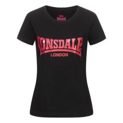 Koszulka damska Lonsdale Cartmel. Czarne bluzki Lonsdale, bez wzorów, z bawełny, sportowe, bez kołnierzyka, bez ramiączek. Za 119.00 zł.