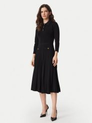 MICHAEL Michael Kors Sukienka dzianinowa MT683J3BFD Czarny Slim Fit. Czarne sukienki MICHAEL Michael Kors, s, bez wzorów, z dzianiny, bez kołnierzyka, bez ramiączek. Za 1,329.00 zł.