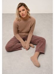 Just Cashmere Kaszmirowy sweter "Jane" w kolorze jasnobrązowym rozmiar: L. Brązowe swetry Just Cashmere, l, bez wzorów, z kaszmiru, bez ramiączek. Za 367.22 zł.