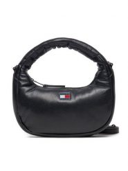Tommy Jeans Torebka Tjw Pillow Mini Hobo AW0AW16976 Czarny. Czarne torebki klasyczne Tommy Jeans, bez wzorów, z jeansu, bez dodatków. Za 199.99 zł.