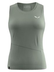Salewa Top funkcyjny "Puez Sporty Dry" w kolorze zielonym rozmiar: 40. Zielone topy Salewa, bez wzorów, z materiału, bez kołnierzyka, bez ramiączek. Za 92.86 zł.