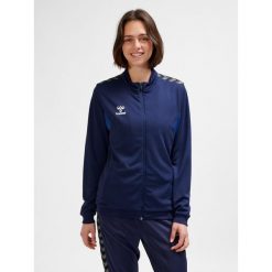 Damska bluza dresowa Hummel Authentic Pl. Niebieskie bluzy sportowe Hummel, bez wzorów, z dresówki, bez kaptura. Za 212.50 zł.