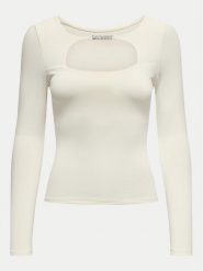 ONLY Bluzka 15337499 Biały Slim Fit. Białe bluzki Only, l, bez wzorów, z syntetyku, bez kołnierzyka, bez ramiączek. Za 99.99 zł.