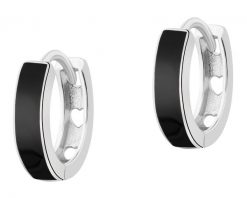 Kolczyki srebrne z emalią - koła. Szare kolczyki Apart, srebrne. Za 119.00 zł.