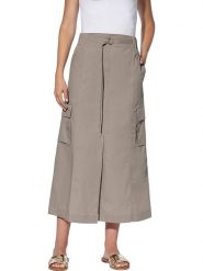 Heine Spódnica w kolorze beżowym rozmiar: 34. Brązowe spódnice Heine, bez wzorów, z tkaniny, maxi. Za 78.47 zł.