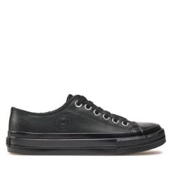 Trampki Big Star Shoes. Czarne trampki BIG STAR SHOES, bez wzorów, bez zapięcia. Za 99.99 zł.